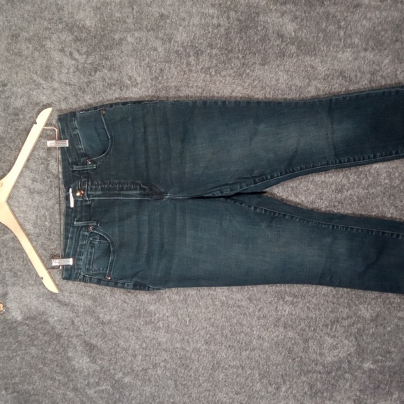 Good American Good Waist Crop Raw Hem Blue Womens Jeans Size 15 - Picture 2 of 9